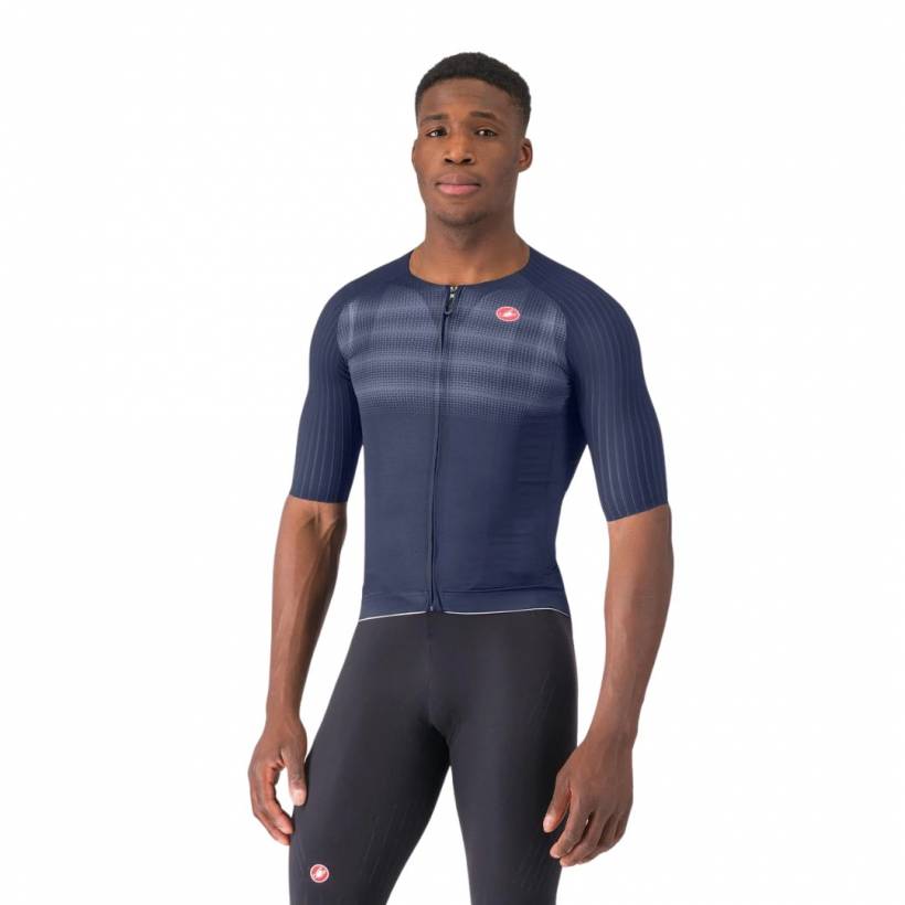 Maillot Castelli Aero Race 8S Manga Corta Azul