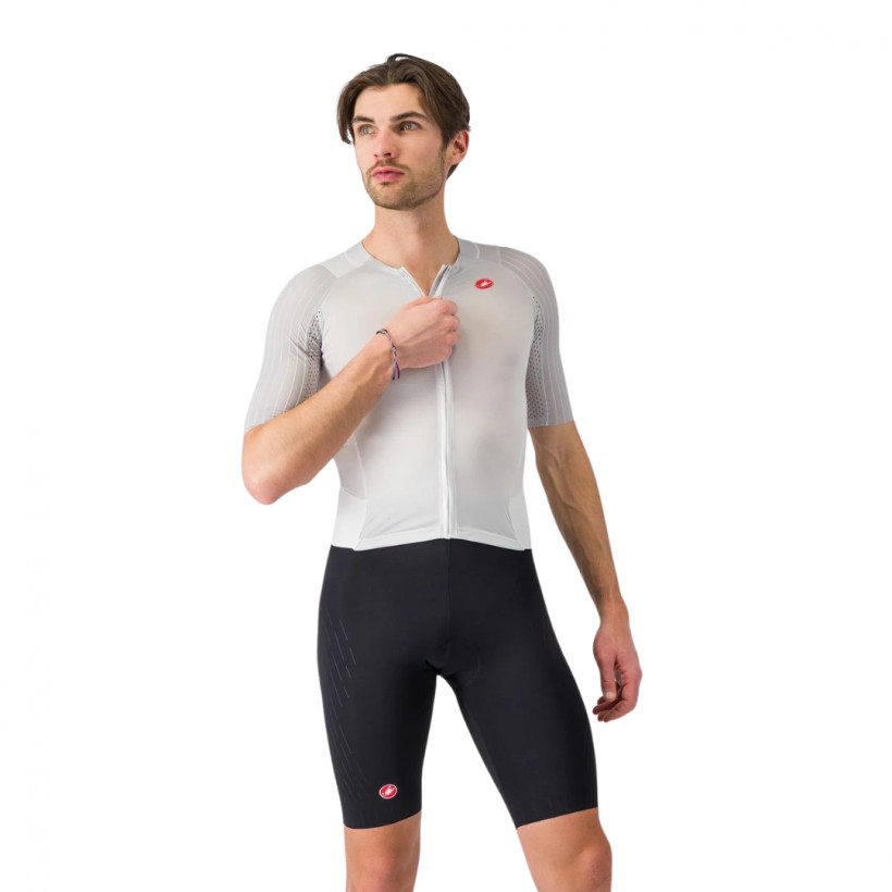 Combinaison de Triathlon Castelli Free San Remo 3 M/C Blanc Noir