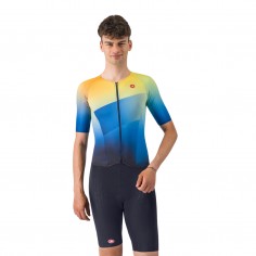 Castelli Free San Remo 3 M/C Blue Yellow Tri Suit