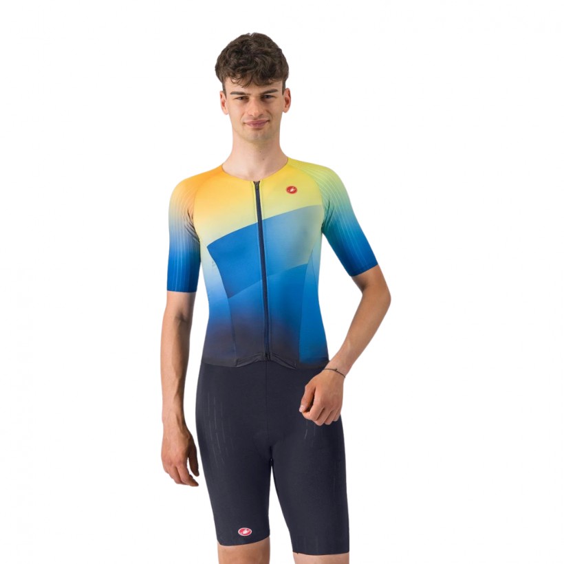 Combinaison Castelli Free San Remo 3 M/C Bleu Jaune