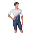 Tritraje Castelli Core Corto Blu Bianco