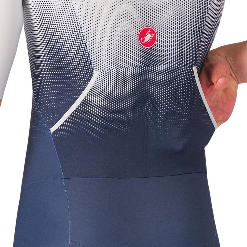 Castelli Core Kurzer Trisuit Blau Weiß