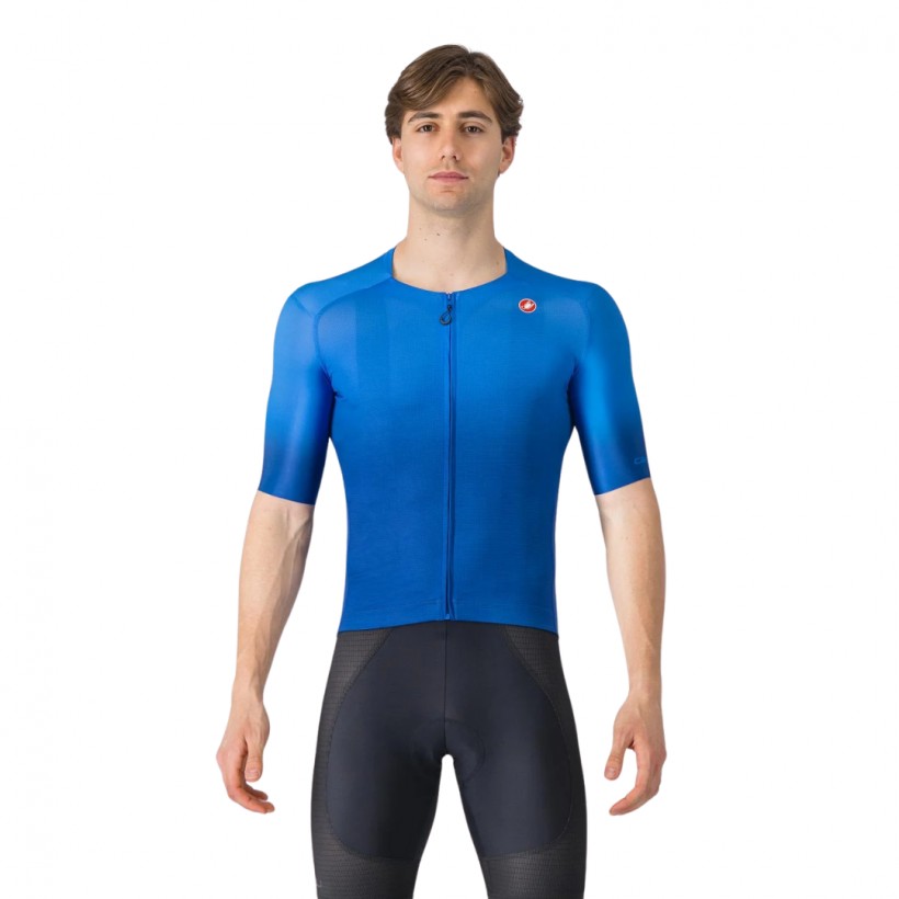 Maillot Castelli UPF Manga Corta Azul Italia