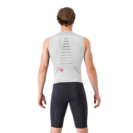 Macacão Castelli Free San Remo 3 Sem Mangas Branco Preto