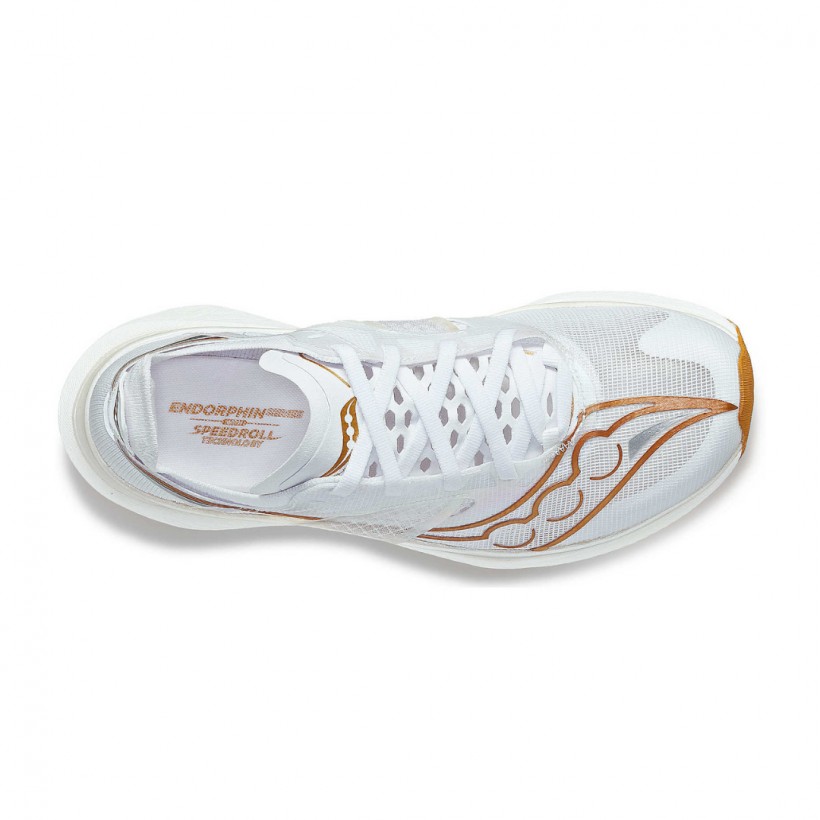 Saucony Endorphin Elite Weiß Gold Damen Schuhe