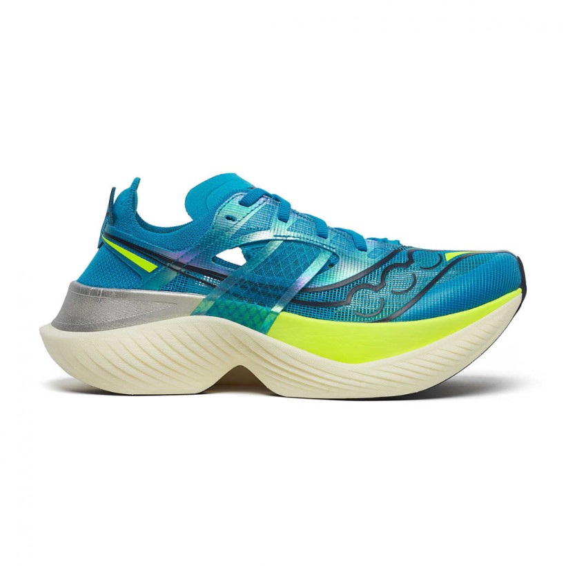 Saucony Endorphin Elite Blau Grün Damen