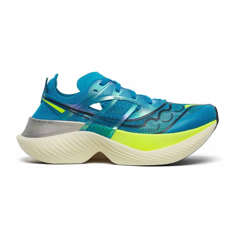 Saucony Endorphin Elite Blauwgroene Dames Sneakers