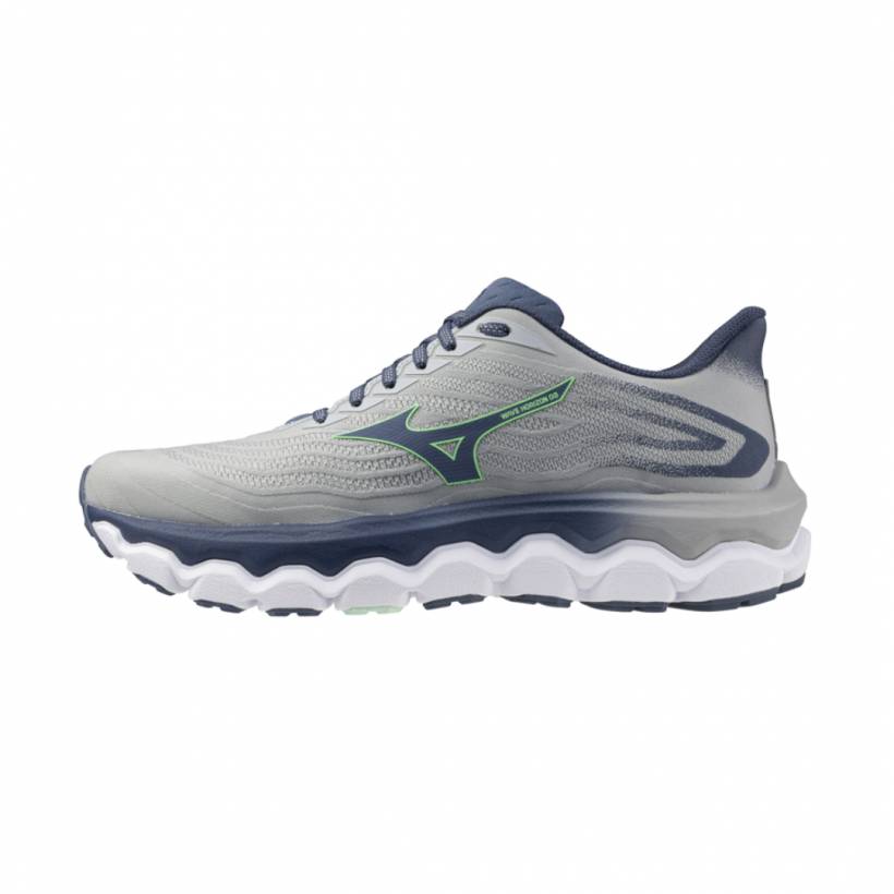 Tênis Mizuno Wave Horizon 8 Cinza Azul SS25