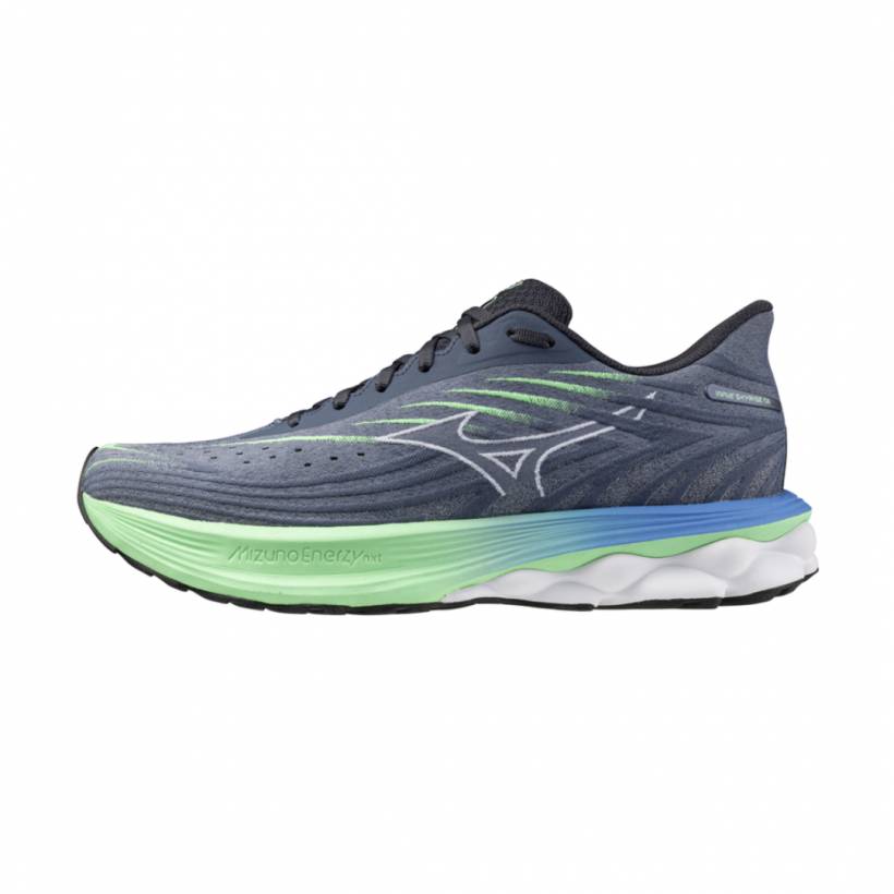Zapatillas Mizuno Wave Skyrise 6 Azul Verde SS25