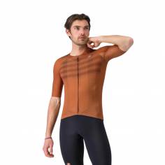 Castelli Aero Race 8S Short Sleeve Brown Jersey