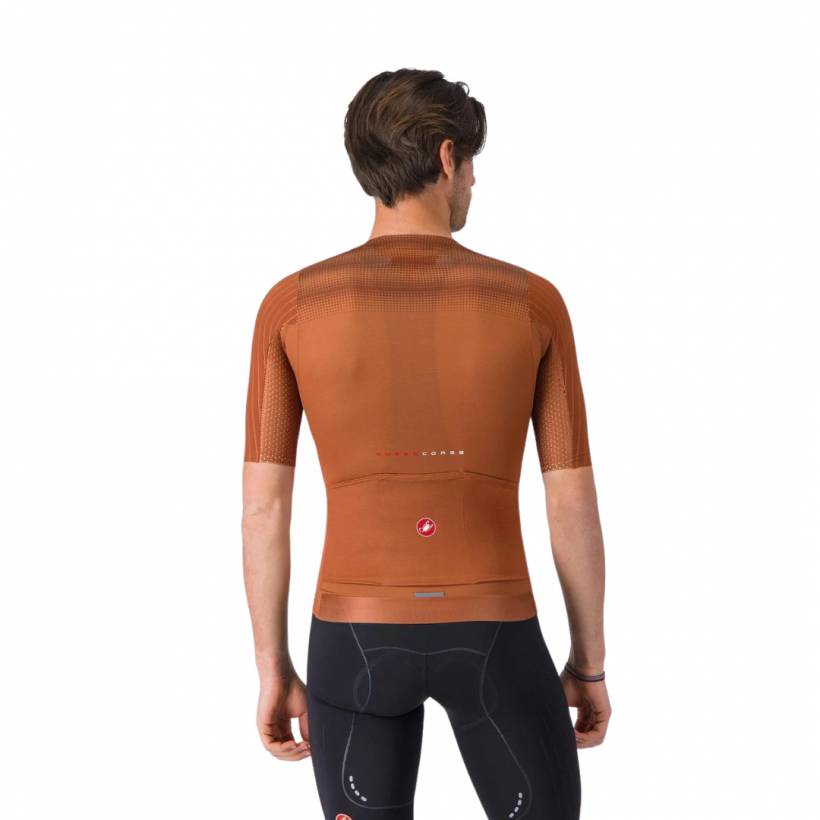 Camisa Castelli Aero Race 8S Manga Curta Marrom