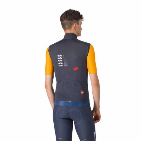 Gilet Castelli Espresso R-A/D Bleu