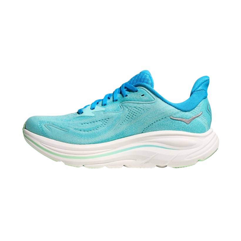 Chaussures Hoka Clifton 10 Bleu Blanc SS25 Femme