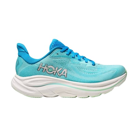 Ténis Hoka Clifton 10 Azul Branco SS25 Feminino