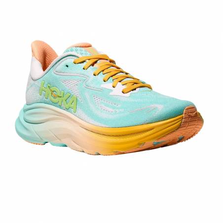 Chaussures Hoka Clifton 10 Blanc Bleu SS25 Femme