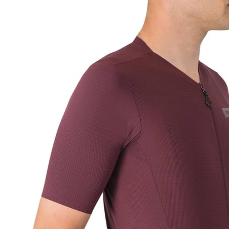 Camisa Castelli Premio Evo Manga Curta Vermelho Bordeaux
