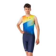 Triathlonanzug Castelli Free Sanremo 3 Blau Gelb