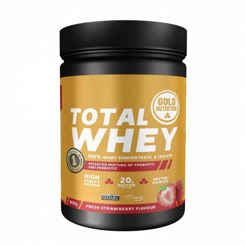 Proteina GoldNutrition Total Whey Fragola 800g