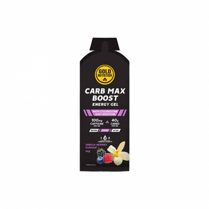 GoldNutrition Energy Gel Carb Max Energy Gel Boost Vanilla and Red Fruits 60g