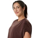 Asics Nagino Run Adjustable SS Top Kurzarm Braun Damen