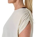 Camiseta Asics Nagino Run Adjustable SS Top Manga Curta Branco Mulher