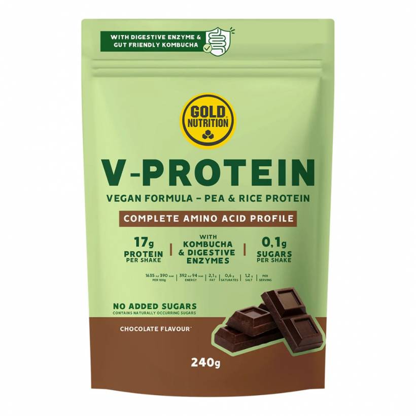 GoldNutrition V-Protein Kombucha Vegan Protein Chocolate 240g