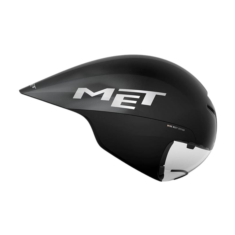 MET Drone Wide Body II Helm Metallic Zwart Glans