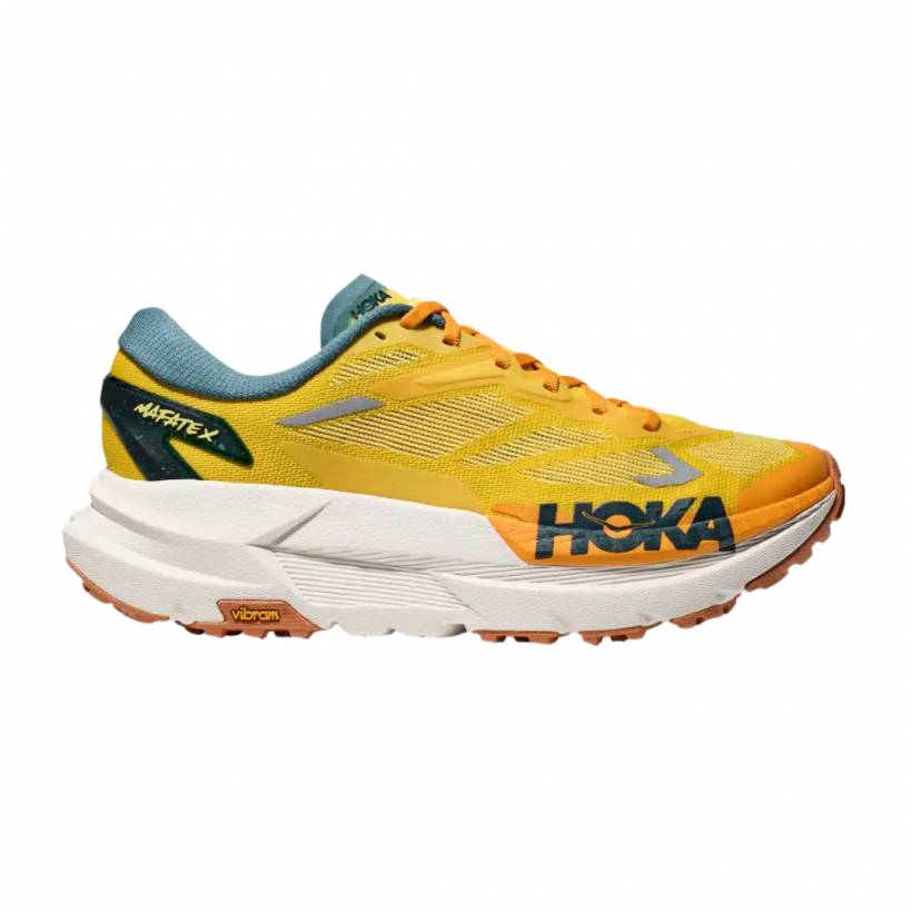 Hoka Mafate X Shoes Yellow Blue SS25