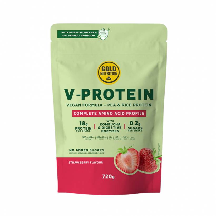GoldNutrition V-Protein Kombucha Truskawka 720g
