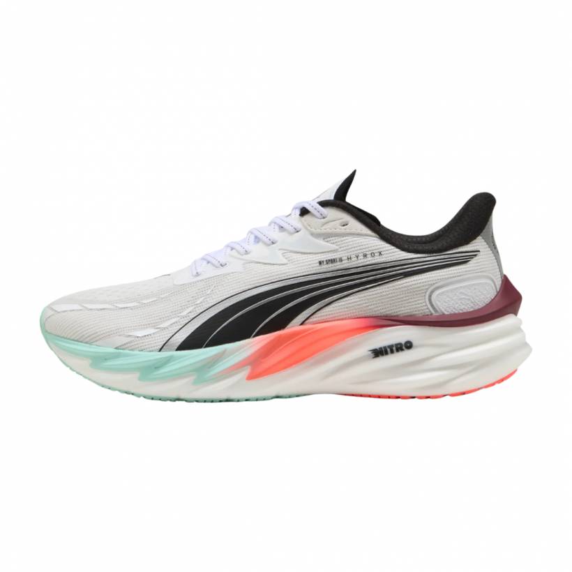 Chaussures Puma Velocity NITRO 4 HYROX Blanc Noir AW25