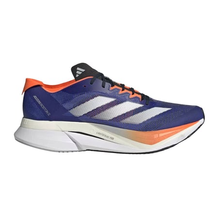Adidas Adizero Boston 12 Shoes Blue Orange SS25.