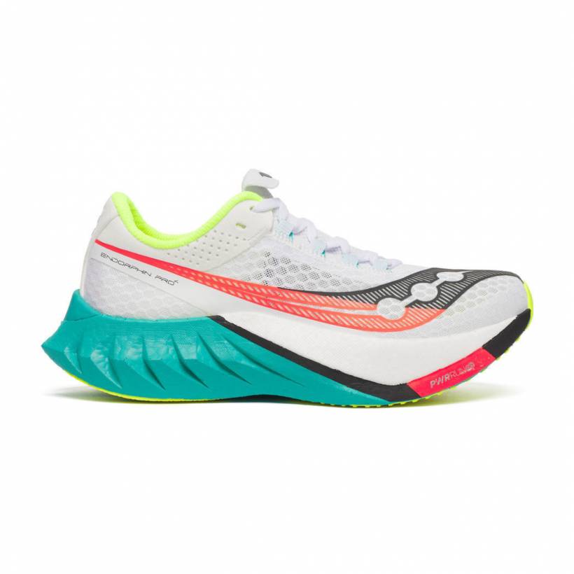 Chaussures Saucony Endorphin Pro 4 Blanc Bleu AW25 Femme