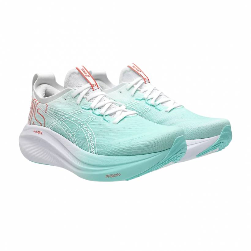 Asics Gel Nimbus 27 Lichtblauw Wit SS25 Sneakers