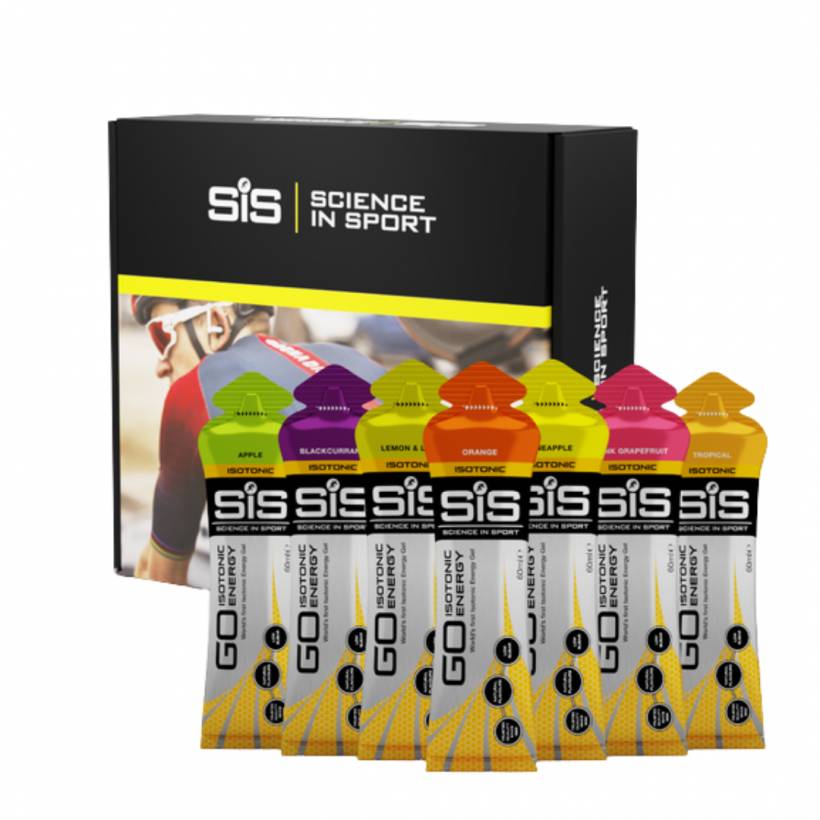 SIS Go Isotonic Energy Gel Variatiepakket 60ml x 7 stuks.
