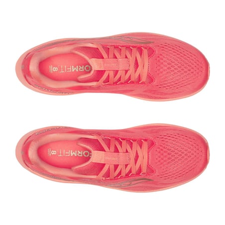 Saucony Ride 18 Roze Wit AW25 Dames Sneakers