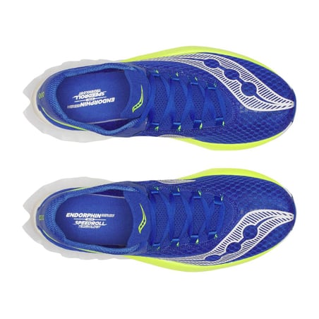 Saucony Endorphin Pro 4 Schuhe Blau Gelb AW25