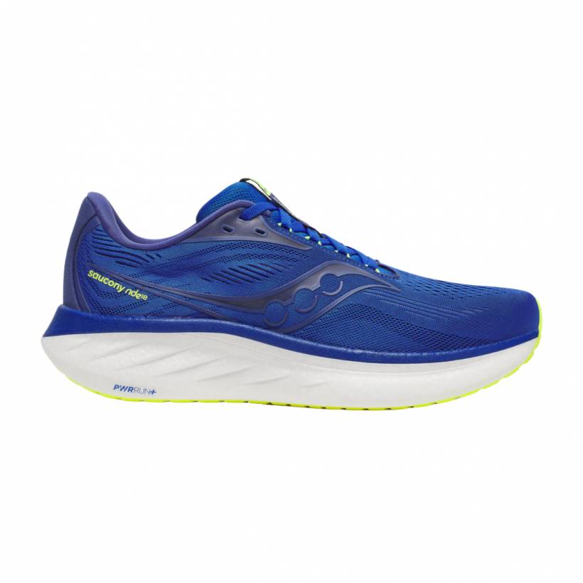 Saucony Ride 18 Schuhe Blau Gelb AW25