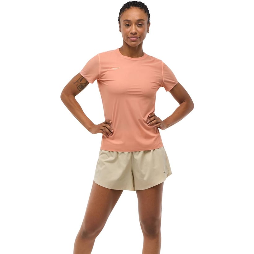 Hoka Airolite korte mouwen oranje dames T-shirt