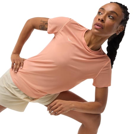 Hoka Airolite Short Sleeve T-Shirt Orange Women