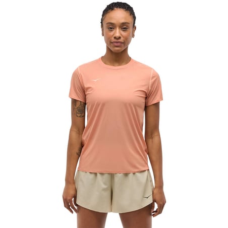 Camiseta Hoka Airolite Manga Corta Naranja Mujer