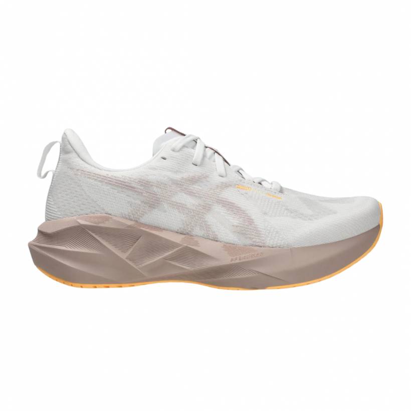 Asics Novablast 5 Wit Bruin AW25 Dames Sneakers