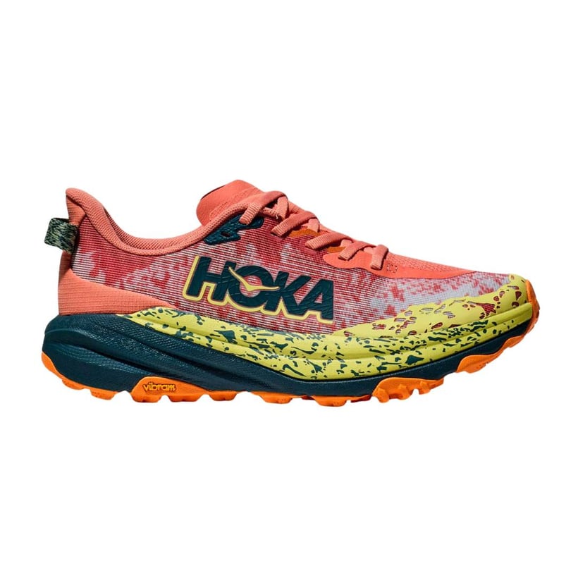 Tênis Hoka Speedgoat 6 Laranja Amarelo SS25 Mulher
