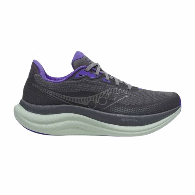 Zapatillas Saucony Triumph 23 GTX Negro Morado AW25 Mujer