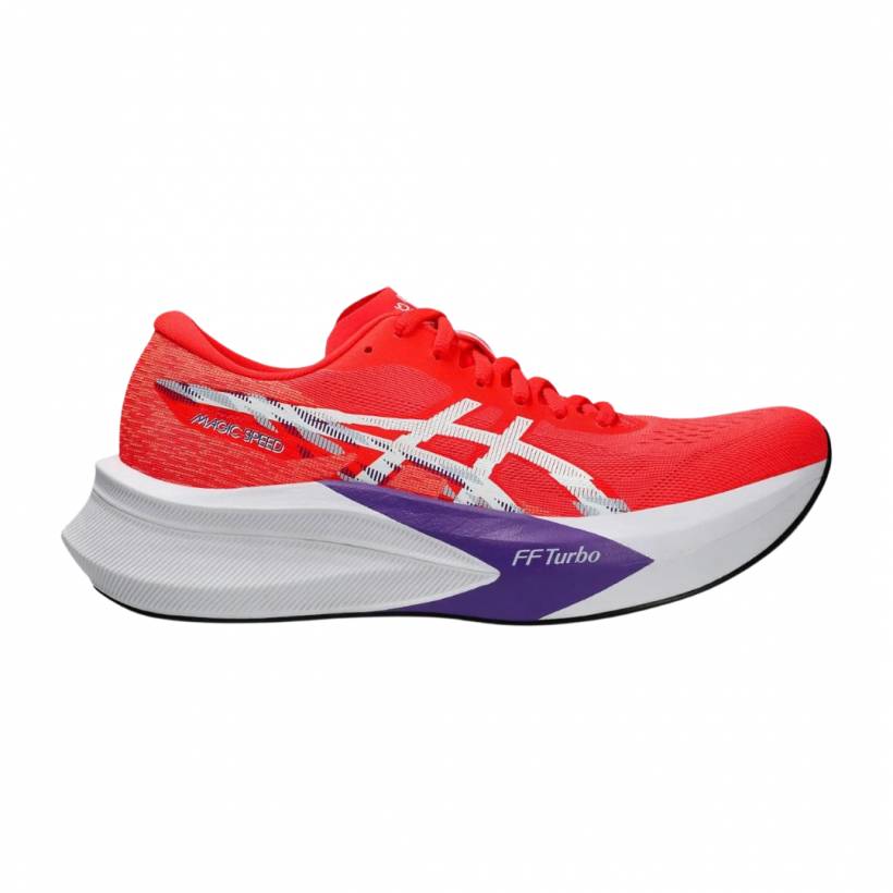Asics Magic Speed 4 Rood Wit AW25 Dames Sneakers