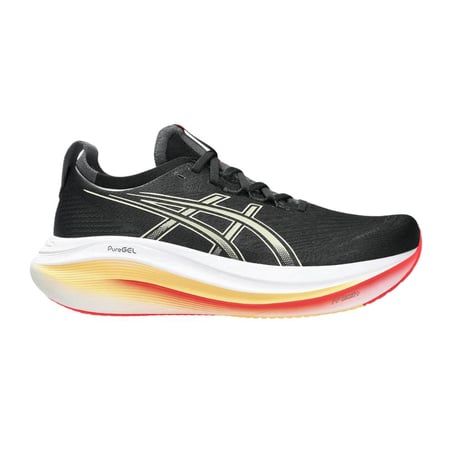 Asics Gel-Nimbus 27 Schuhe Schwarz Orange AW25