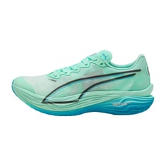 Zapatilla Puma Deviate Nitro Elite 3 Verde Azul AW25 Mujer
