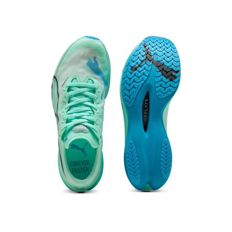 Zapatilla Puma Deviate Nitro Elite 3 Verde Azul AW25 Mujer