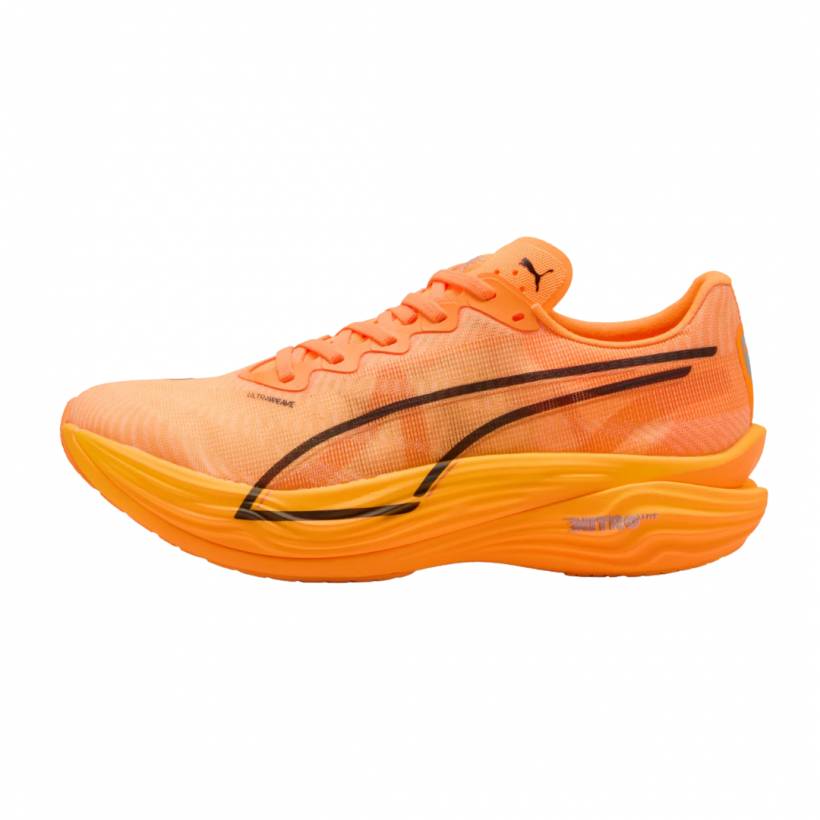 Chaussure Puma Deviate Nitro Elite 3 Orange Noir AW25 Femme