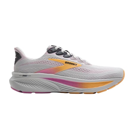 Chaussures Brooks Ghost 17 Blanc Rose Orange AW25 Femme