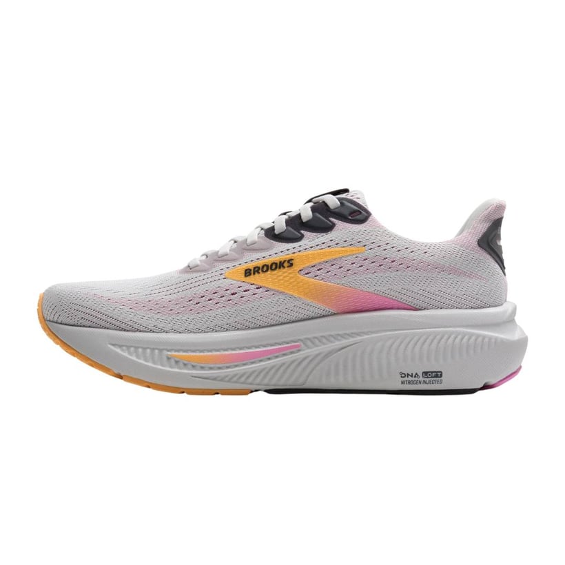 Brooks Ghost 17 Shoes White Pink Orange AW25 Women
